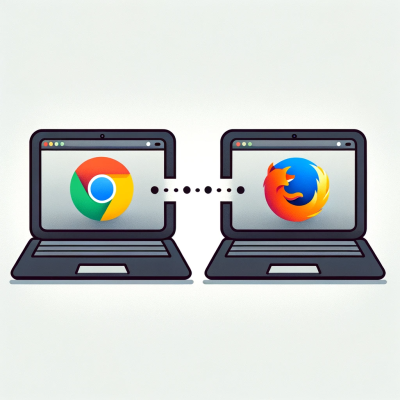 Depicts browser-to-browser communication via the WebRTC protocol.