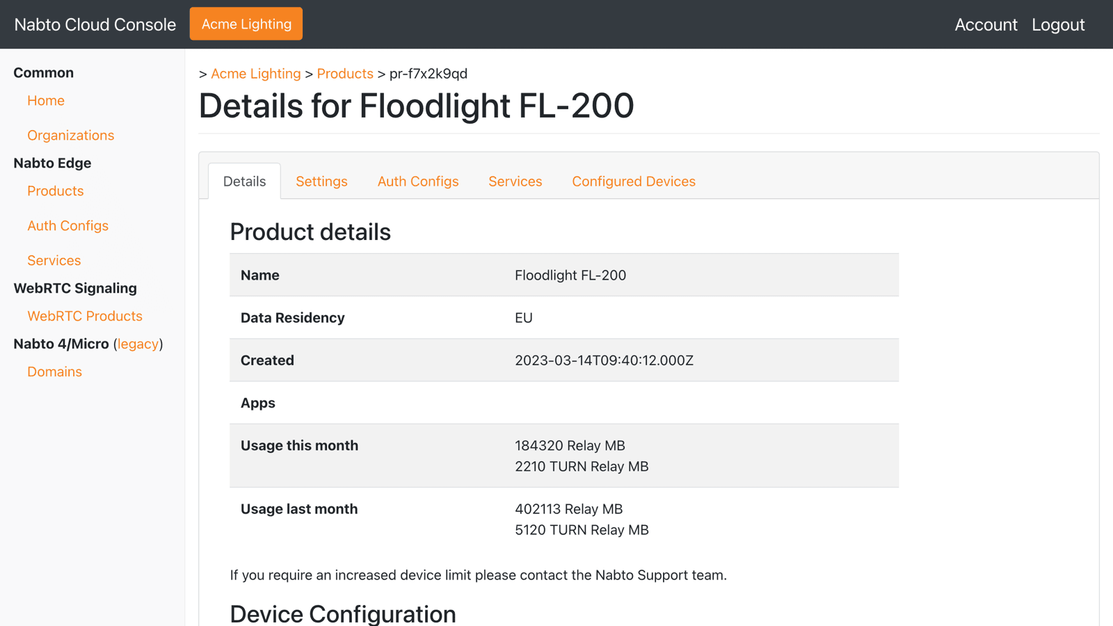 Product details tab