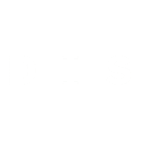 Logo of DIS in white