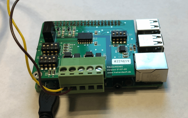 RPI and RS485 HAT the RPI and RS485 HAT put together
