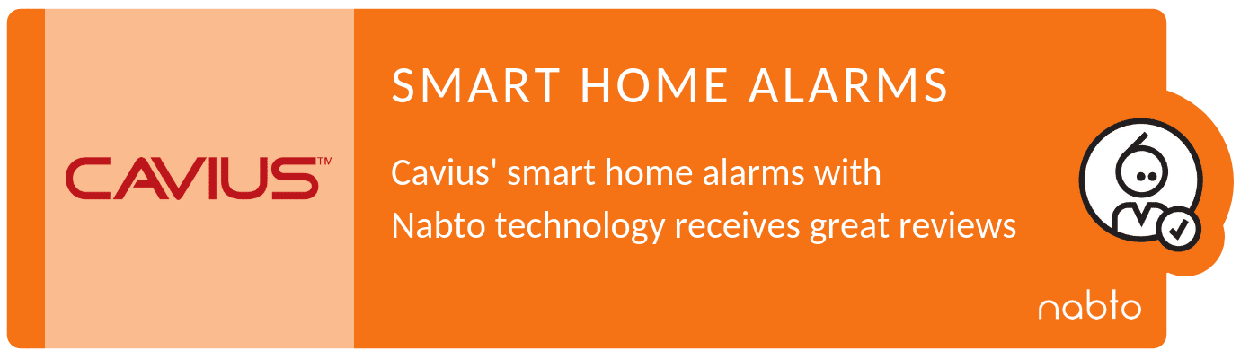 Title of the news about security alarms from nabtos customer, cavius