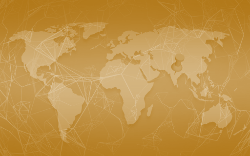 World map with pin in India to represent India's IoT certification.